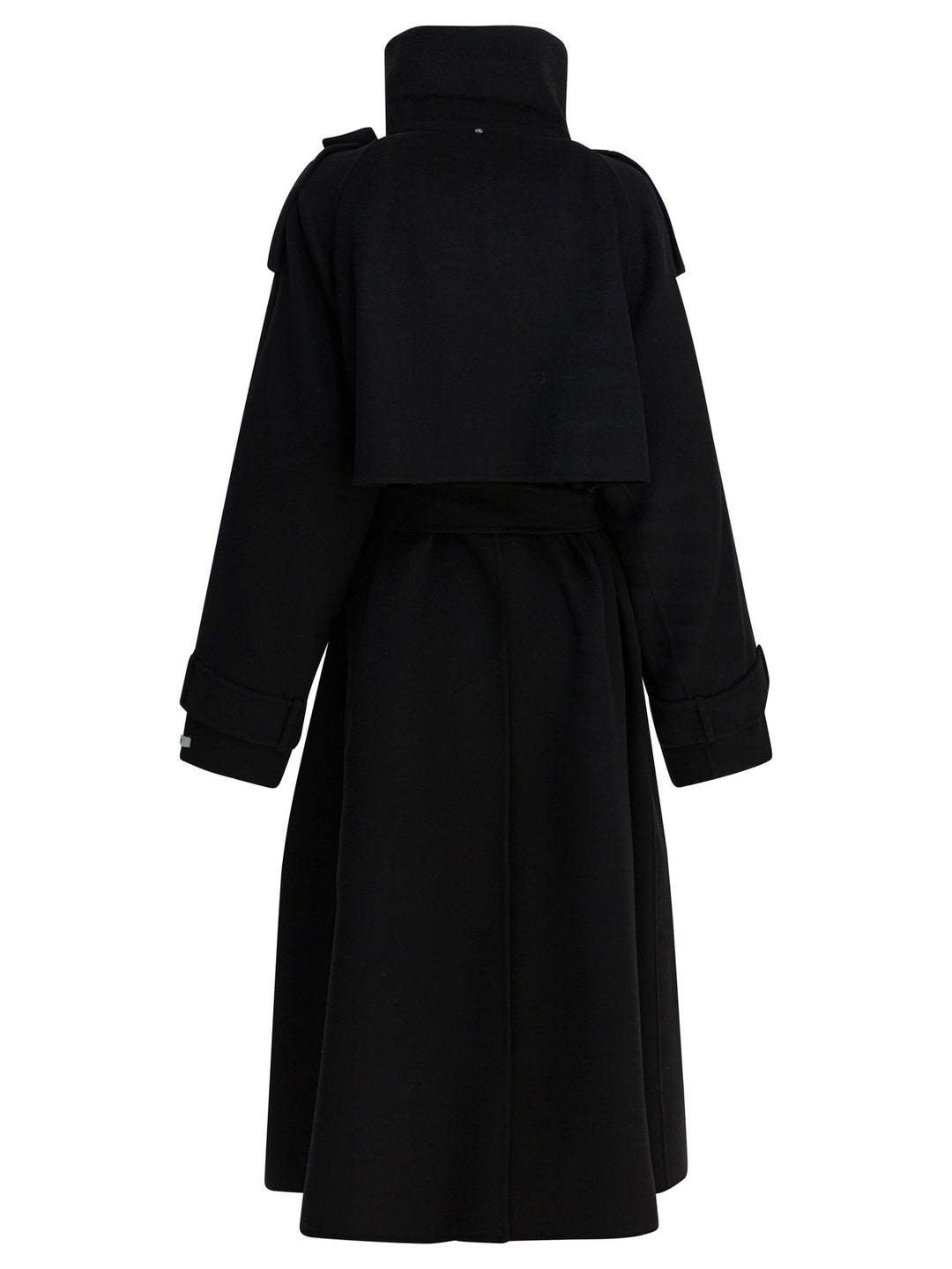 Max Mara Sportmax Virgin Wool Long Coat Jackets and Coats - Black | 70ba2f22ebe40ecbfbe7dfb1d8f7017783737bc4