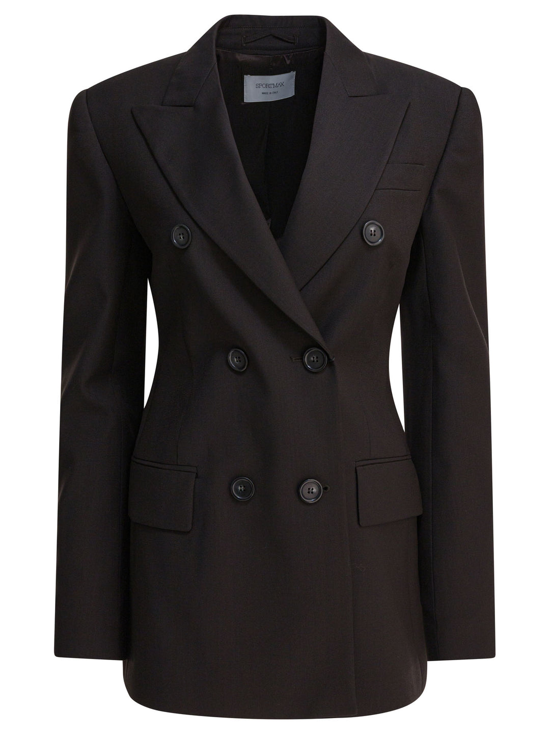 Max Mara Sportmax Double-Breasted Wool Blazer Jackets and Coats - Brown | c26ae6e3d9d70892c8e944d9077c6123d8633959