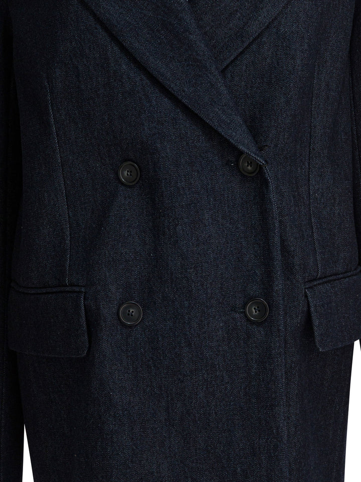 Max Mara Sportmax Oversized Double-Breasted Blazer Jackets and Coats - Blue | aad059824a8d3a6ee968e1fea1f04cd1b5a39173