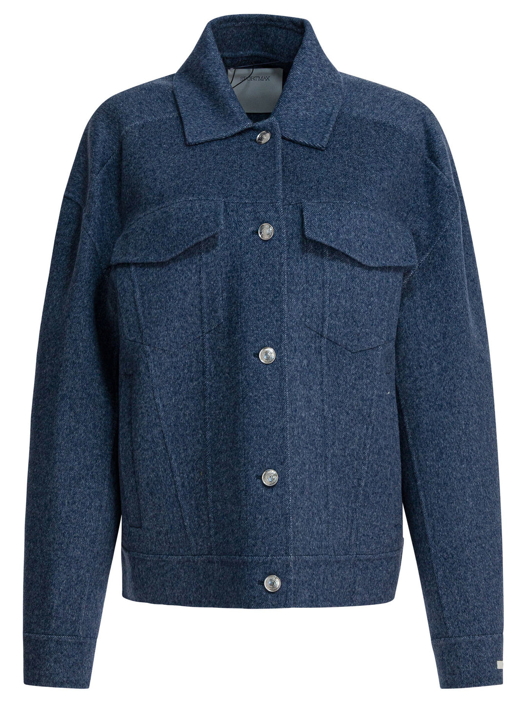 Max Mara Sportmax Wool Overshirt Jacket Jackets and Coats - Blue | c41da890e3b40b4ce60d29254bea77d78594797e