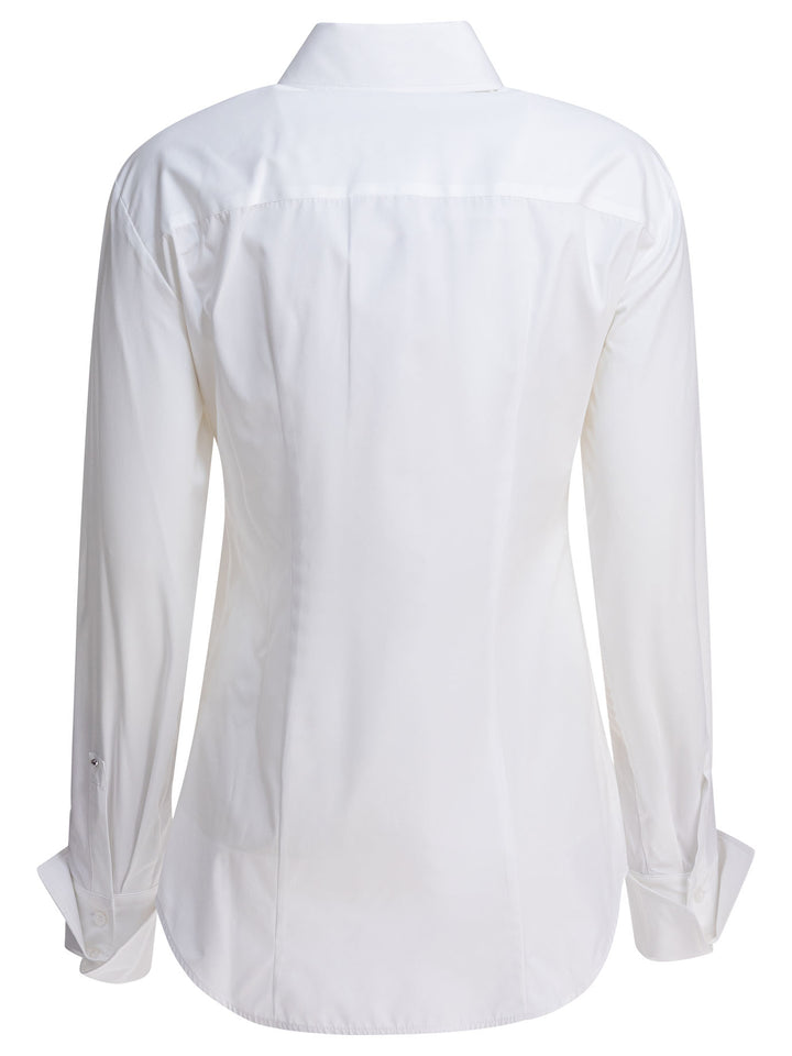 Max Mara Sportmax Cotton Poplin Shirt Shirts - White | 08189729598db87941fcd299b3a0ecf302b2a585