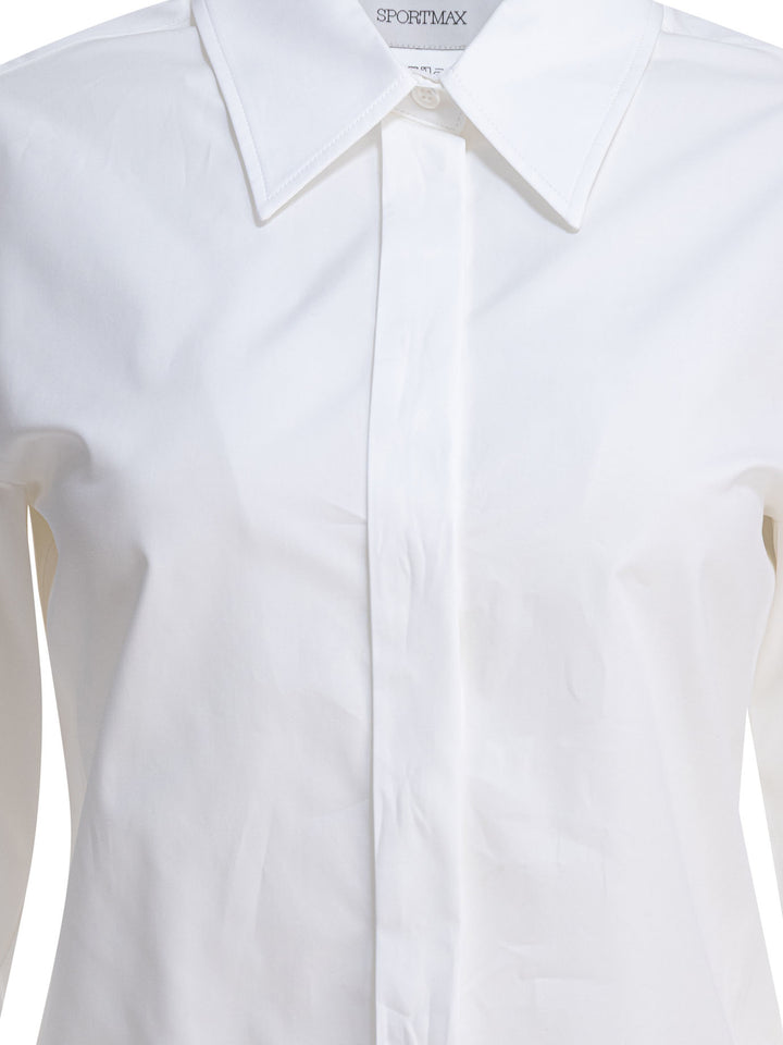 Max Mara Sportmax Cotton Poplin Shirt Shirts - White | 365ce1475b9aff754af5e83e9f46df80c0c807db