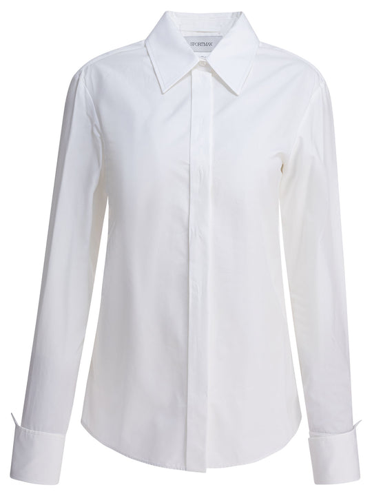 Cotton Poplin Shirt Shirts White