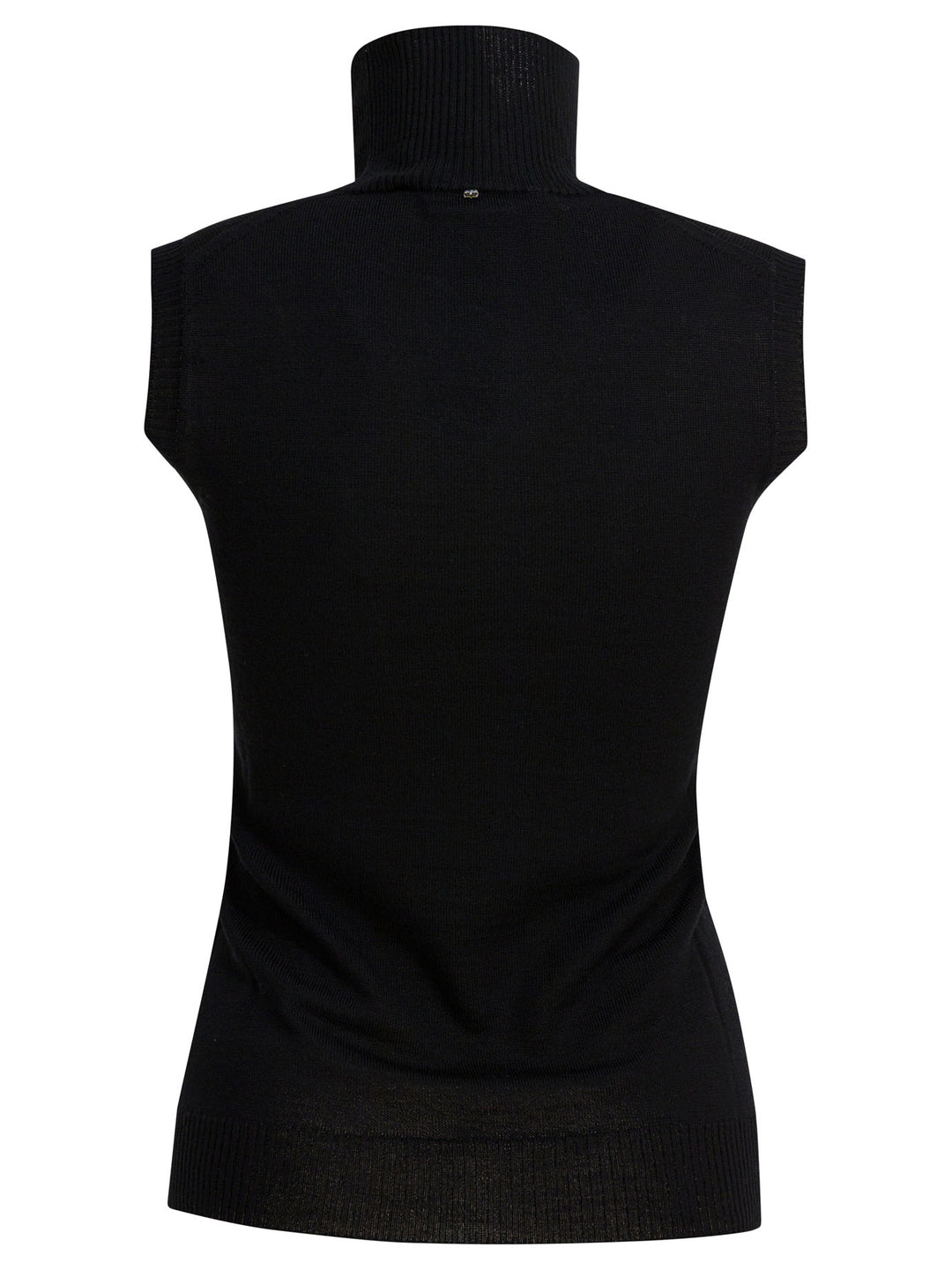 Max Mara Sportmax Mock Neck Sleeveless Knitwear - Black | 293c6f569a25381f2e6d98c41519dd1b087b0292