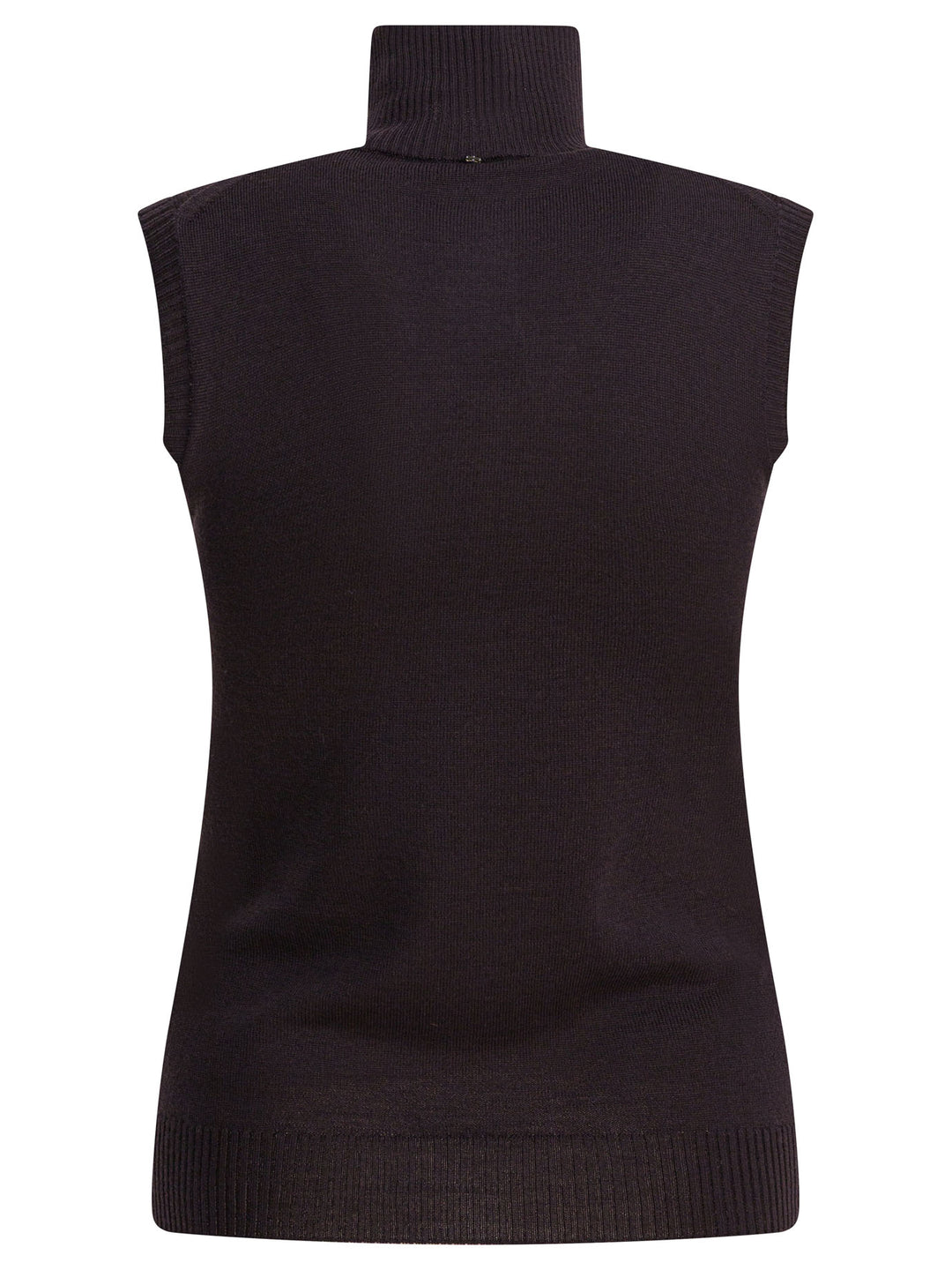 Max Mara Sportmax Mock Neck Sleeveless Knitwear - Brown | 5dcf1612cb64c006b3bbb13b26ed11d839e9323b