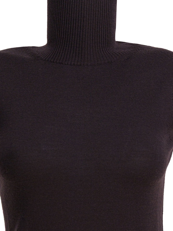 Max Mara Sportmax Mock Neck Sleeveless Knitwear - Brown | 5eef91181be639786c81b8b4169e05f396402648