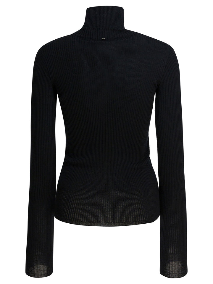 Max Mara Sportmax Virgin Wool Turtleneck Knitwear - Black | ac86f44d6a56aa065646072518acdf2c3d6fe3ab