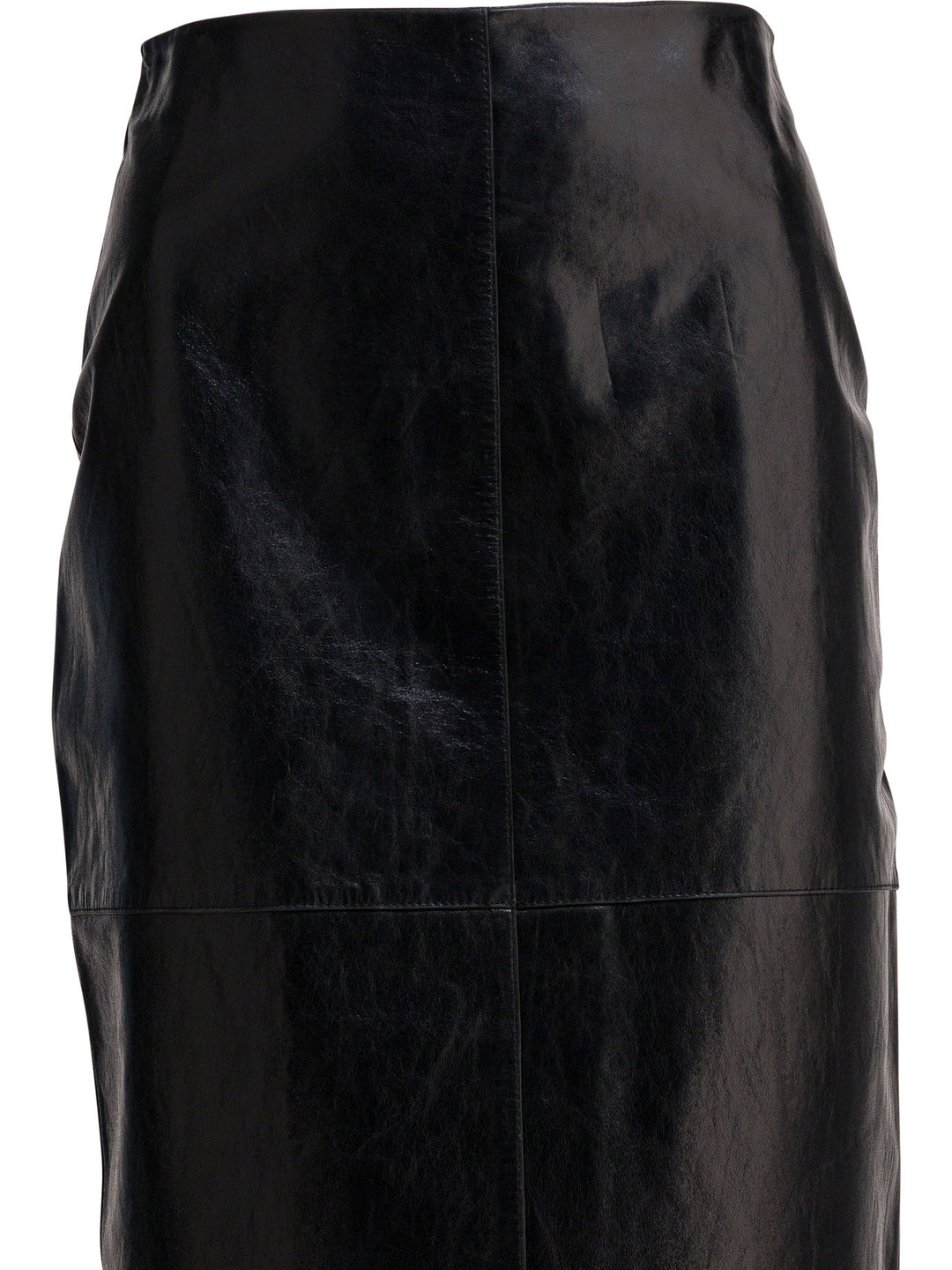 Max Mara Sportmax Leather Midi Skirt Skirts - Black | d370ac39561e95e8bc8b057a7feaa3ec98866cdc