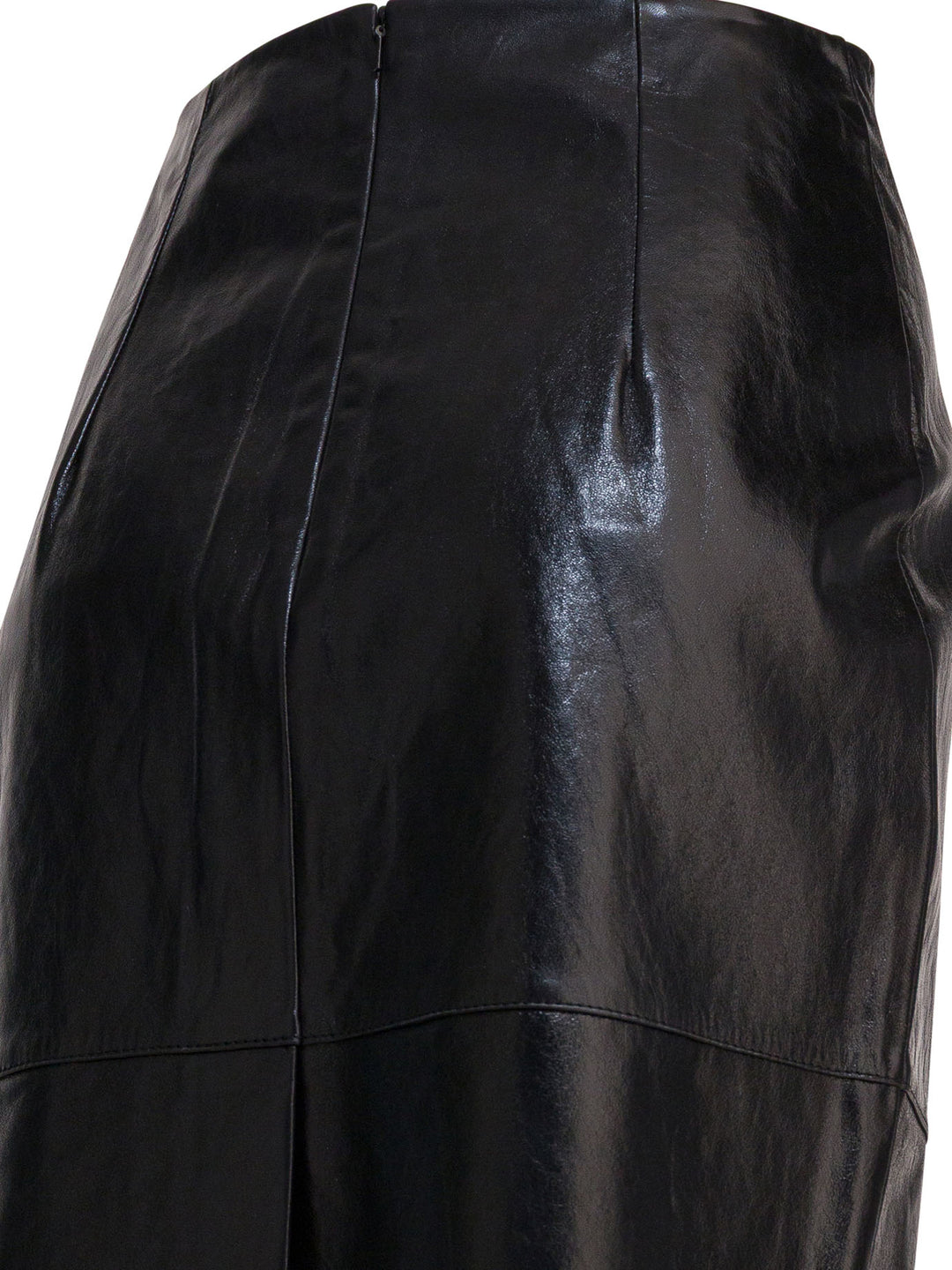 Max Mara Sportmax Leather Midi Skirt Skirts - Black | 786b12c7df18d7b2bd5c715701c311c7af47d70d