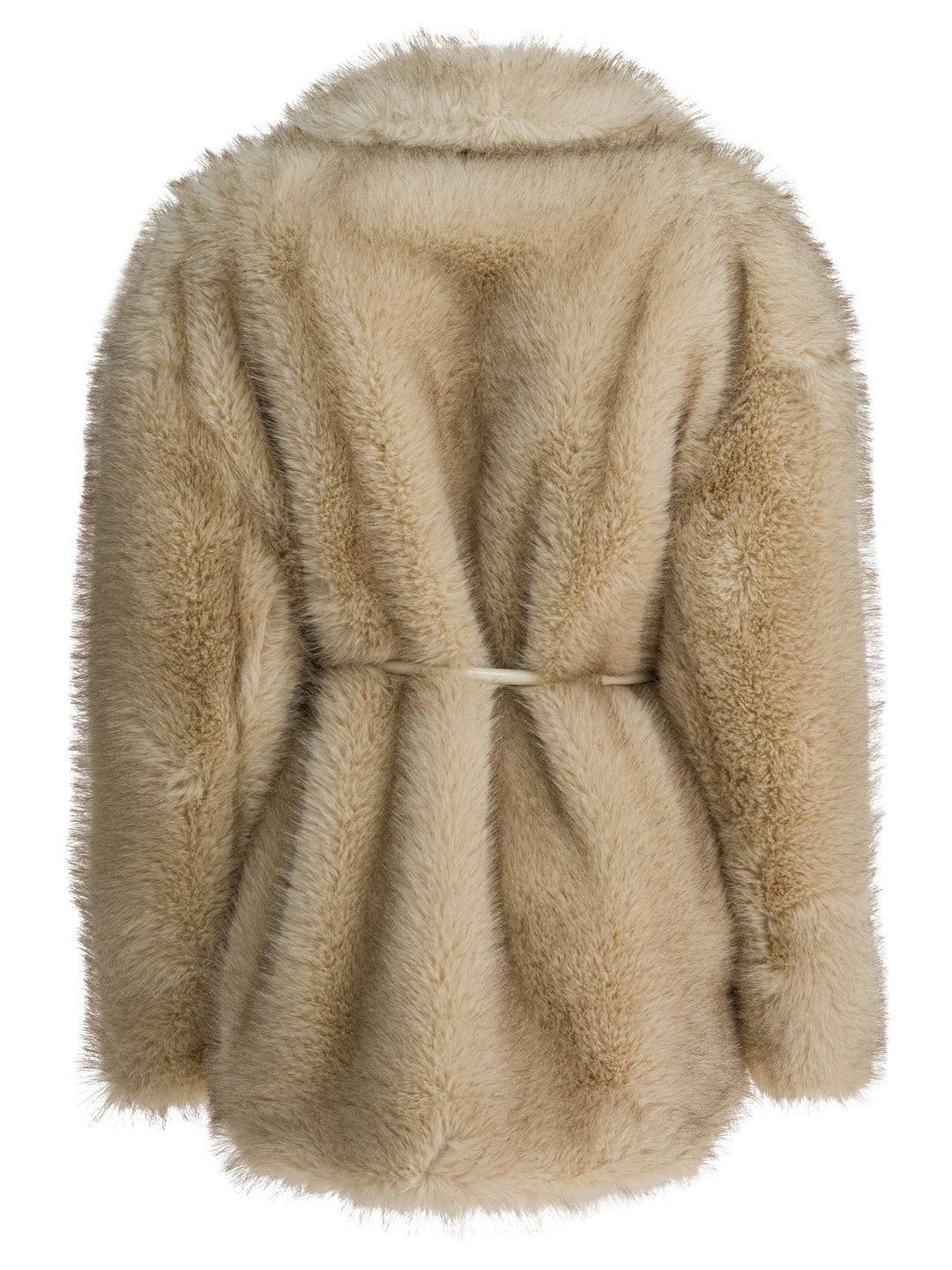 Max Mara Sportmax Furry Effect Fabric Coat Jackets and Coats - Beige | f88dd0141521a6f2ec05d287581cccd948ab75fb