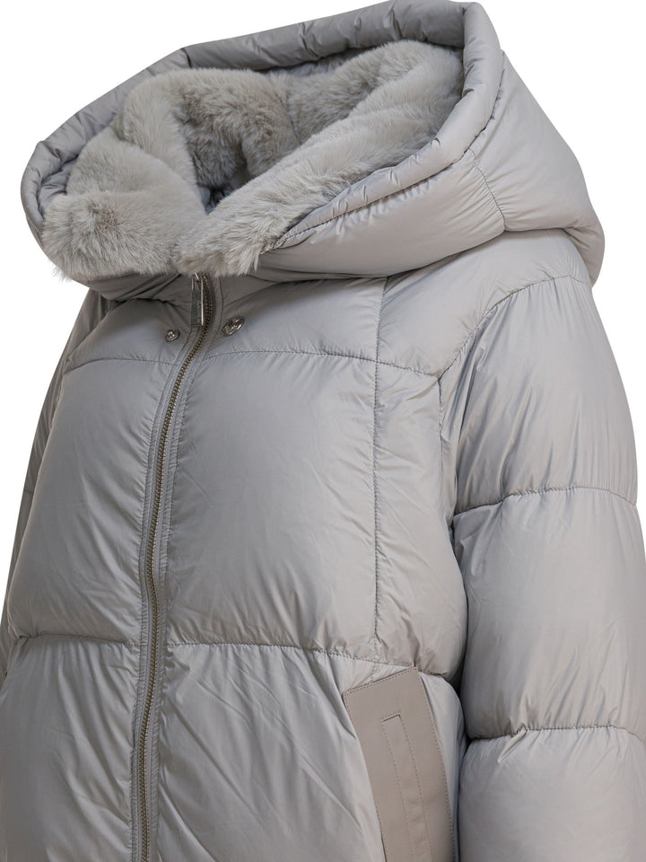 Max&Moi Long Down Jacket With Over Hood Jackets and Coats - Grey | 2e879ba3057346bebfb5130a04b9312b9672addd