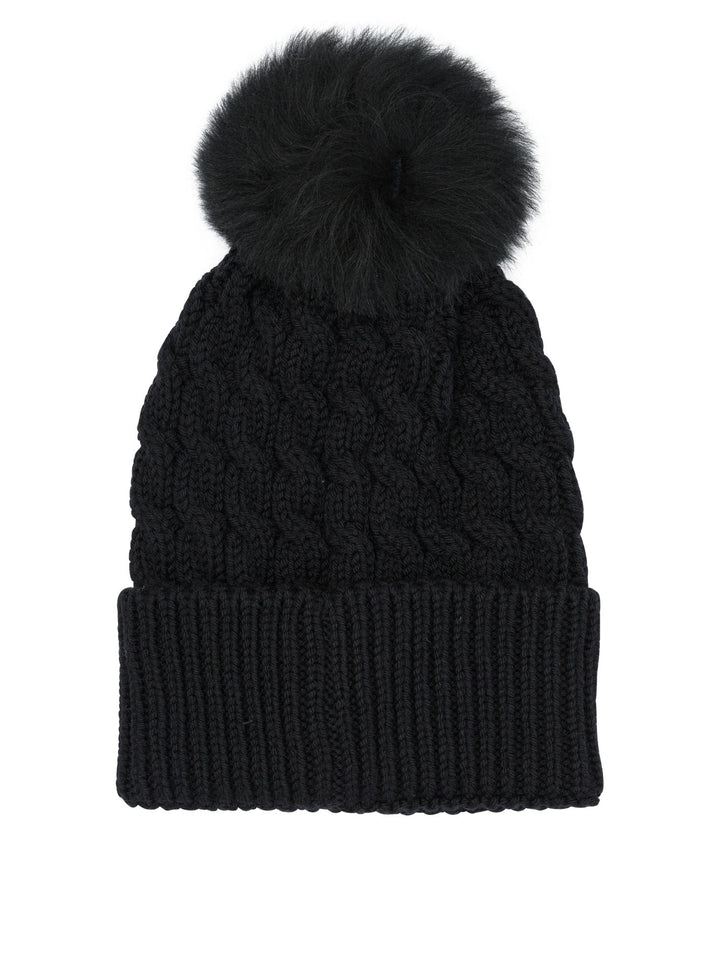 Moncler Grenoble Wool Beanie Hats - Black | 2ede1577f9873040df585e13d3c2874003d6259a