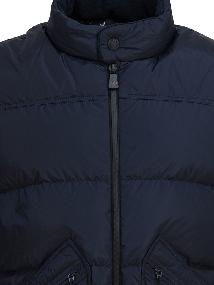 Moncler Grenoble Lightweight Down Jacket With Logo Jackets and Coats - Blue | b5a2b31f88b0e845d96f3086429a6643aefe0fde