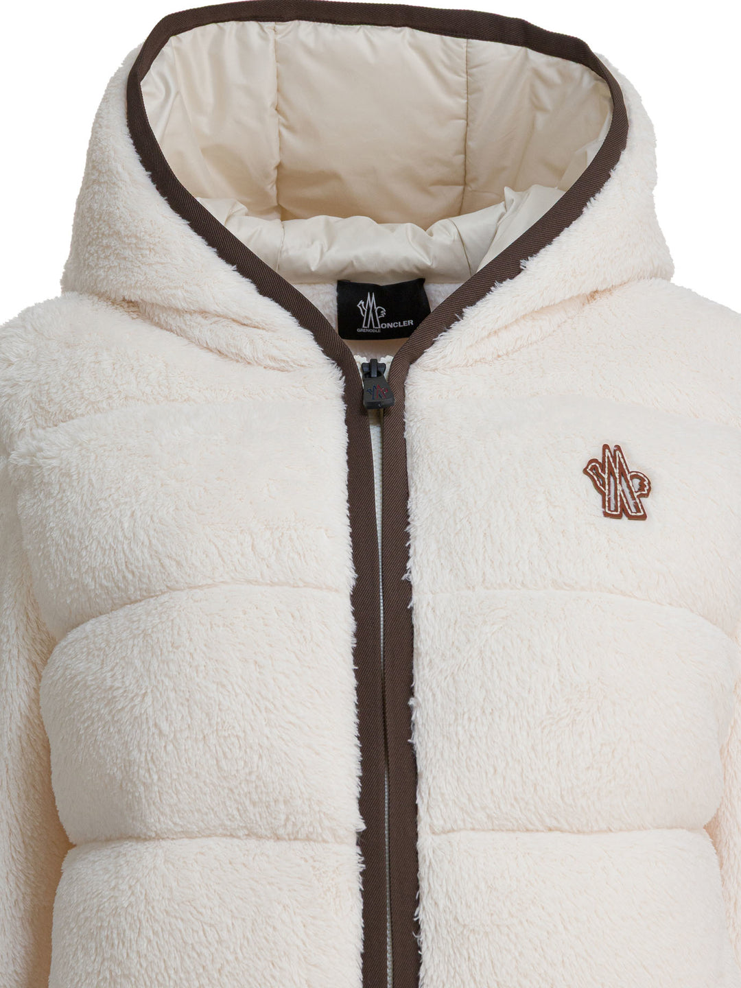 Moncler Grenoble Zipper Hoodie Sweatshirts - White | 473c4156d8fc017e74610fbe62e489a50afb70f3