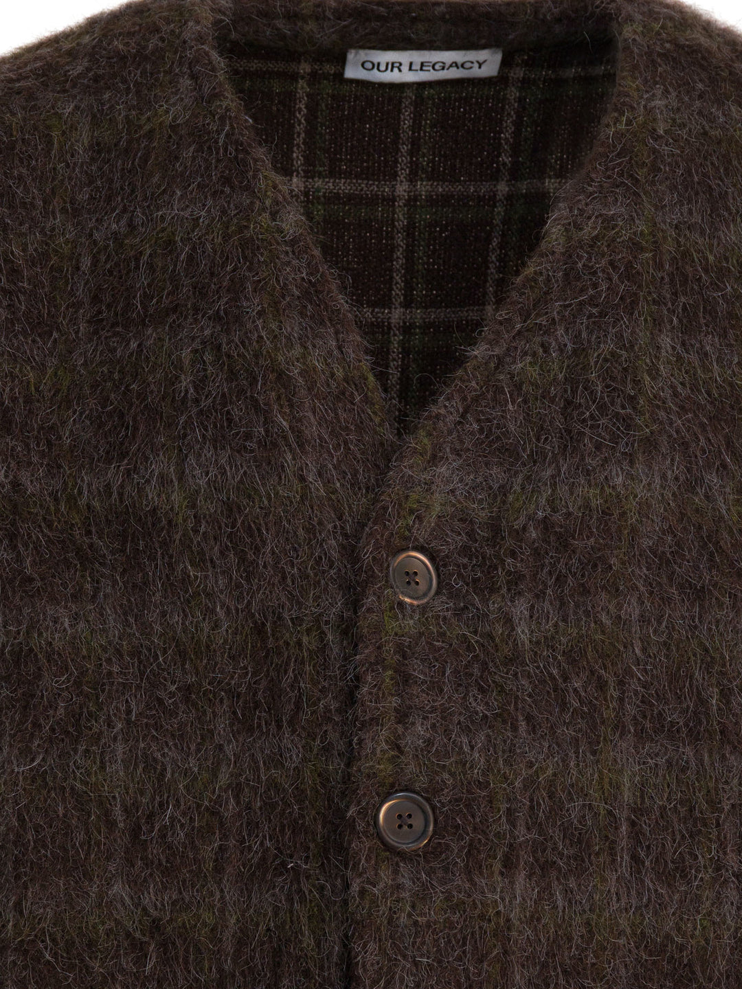 Our Legacy Dorf Check Knitwear - Brown | 35d4c31d577d94f0460893bcb394646418066a9e