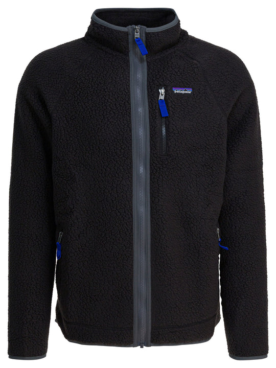 Retro Pile Fleece Jackets And Coats Black
