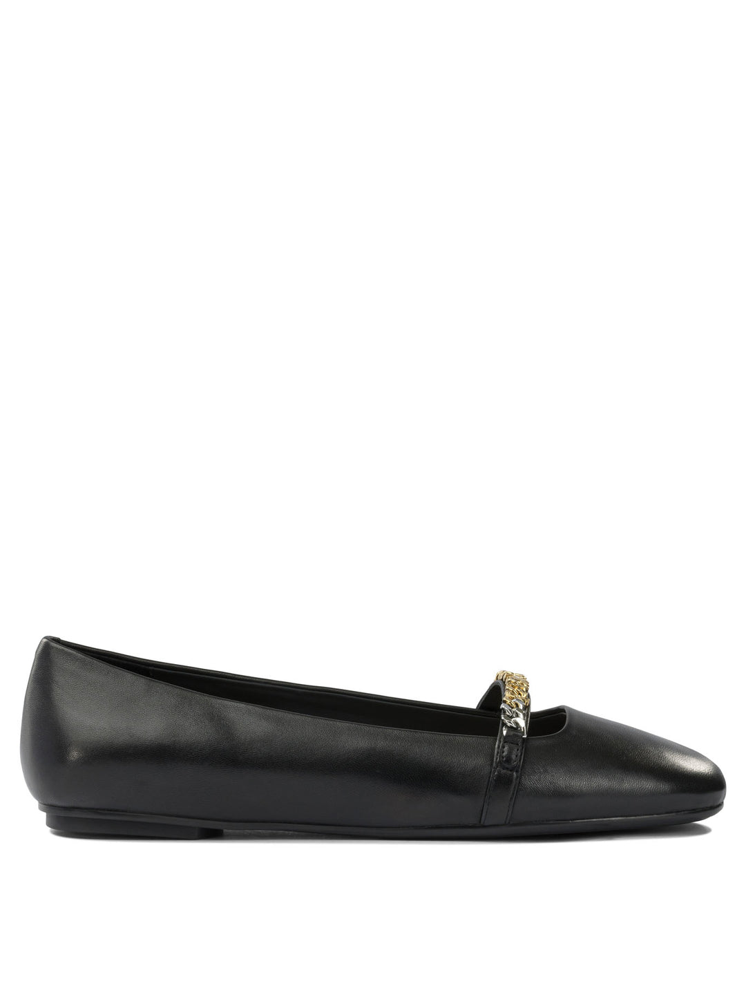 Pinko Leather Ballet Flats With Square Toe Ballerinas - Black | f7b9daa7e4b03fd9706a44fa379bea1fffceb5ea