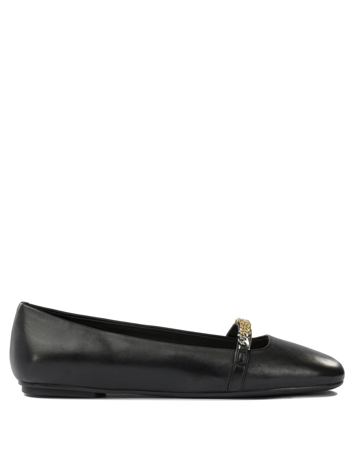 Pinko Leather Ballet Flats With Square Toe Ballerinas - Black | f7b9daa7e4b03fd9706a44fa379bea1fffceb5ea