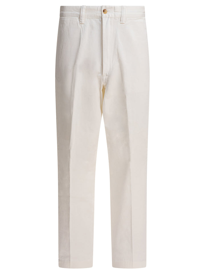 Polo Ralph Lauren Straight Leg Trousers - White | d66139b0bf54688f8b6b4b2fb8d7a86bc43daf08