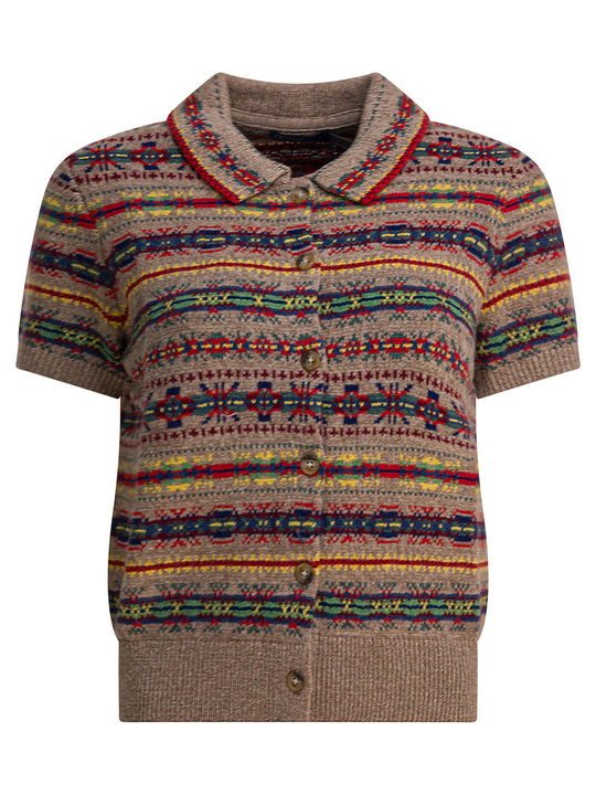 Fair Isle Knitwear Beige