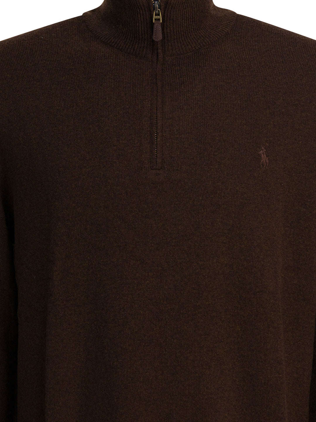 Polo Ralph Lauren Wool Sweater With Zipper Knitwear - Brown | 231e124275fe91f70f9aac18d61685ca3f43edf8