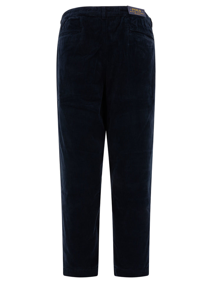 Polo Ralph Lauren Pleated Corduroy Trousers - Blue | 31ae534c4d9901be411431c71d8642177ba48b1a
