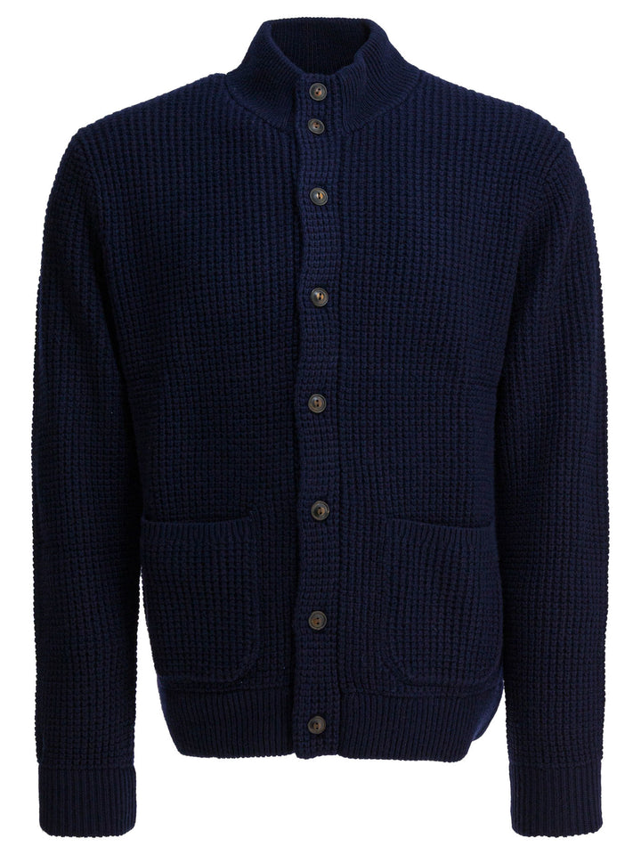Polo Ralph Lauren Mock Neck Cardigan Knitwear - Blue | 43ac20b9b89d81f36f77b4c623c93e935d5bada0