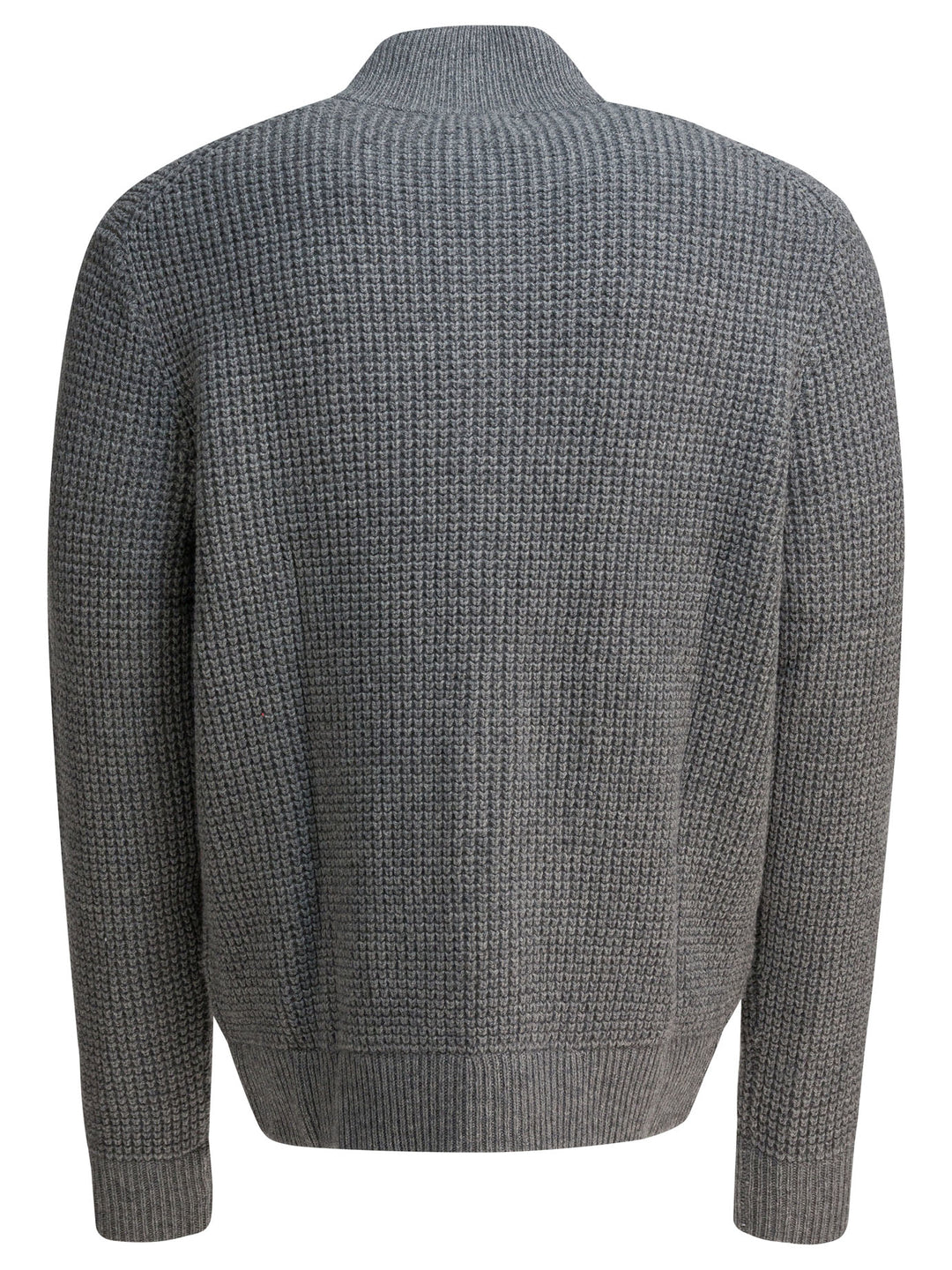 Polo Ralph Lauren Mock Neck Cardigan Knitwear - Grey | 5a374707ed26d63a5ee81b7603d869aa609e00a1