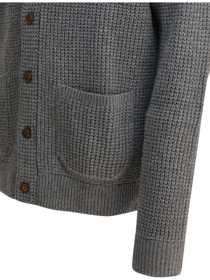 Polo Ralph Lauren Mock Neck Cardigan Knitwear - Grey | 4b8198a8c5d73814fb80ca07d0fab2956443369b