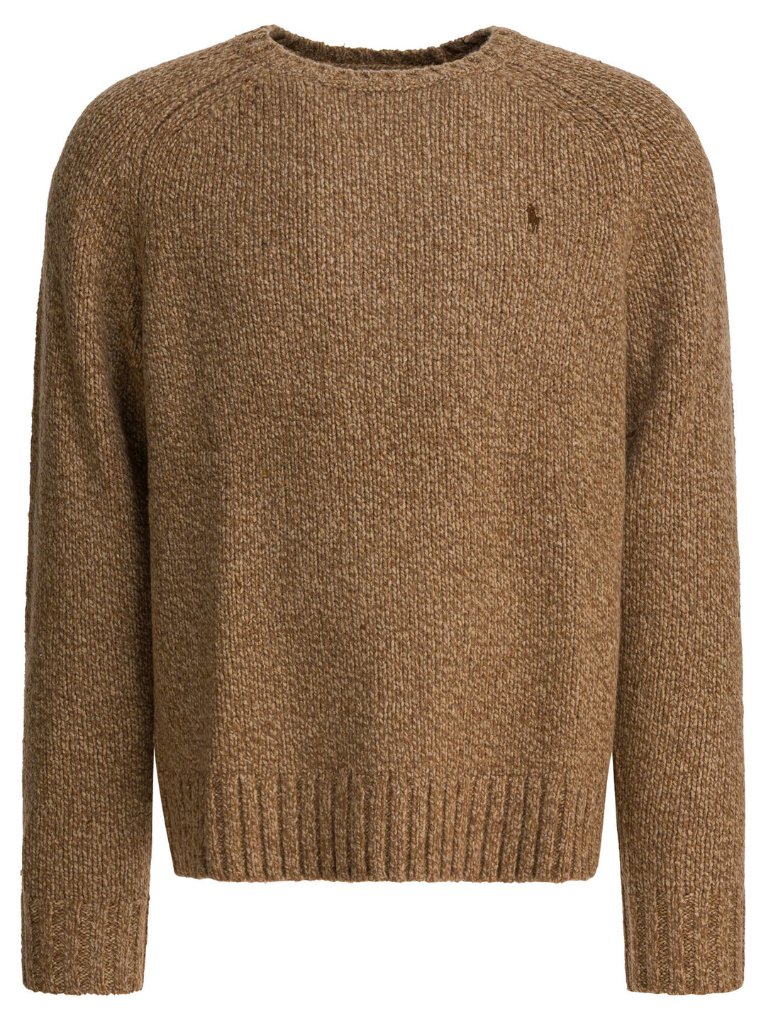 Polo Ralph Lauren Mottled Wool Sweater Knitwear - Beige | c10472ff1b40f850e658f8460e3ad62391767a11