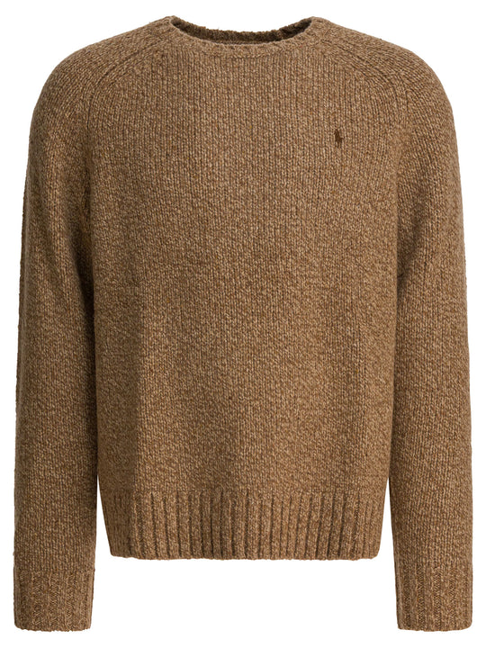 Mottled Wool Sweater Knitwear Beige