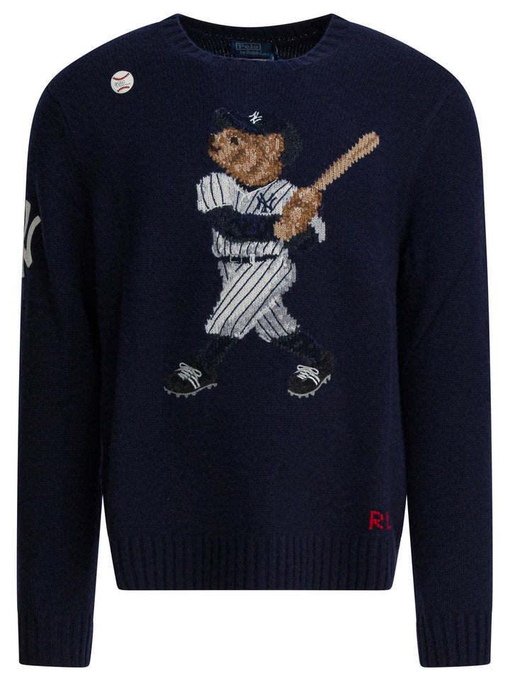 Polo Ralph Lauren Yankees Bear Knitwear - Blue | dc3462a1d436c1b949aa1523837c0fa002e52958