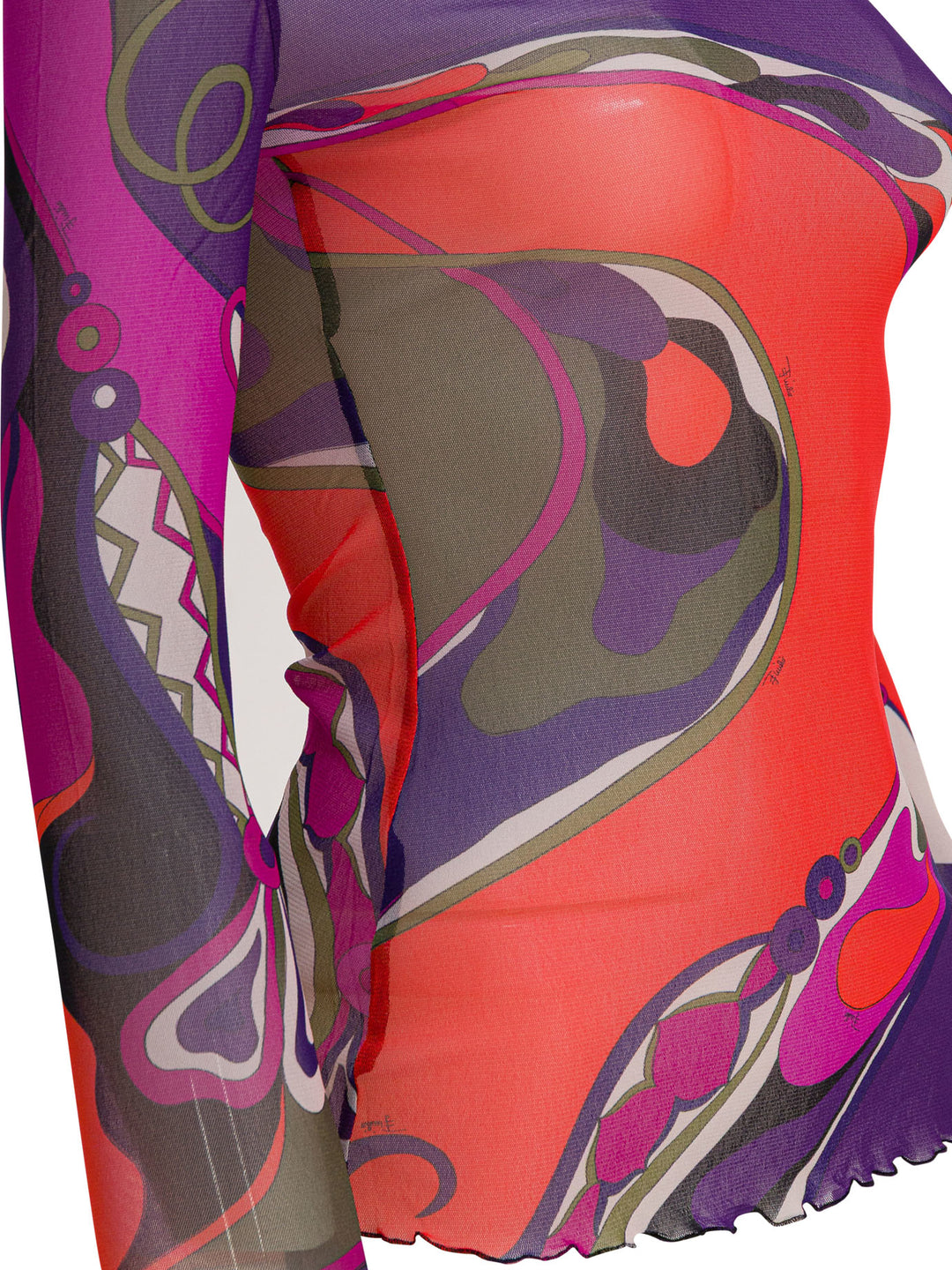 Pucci Orchidee Print Tulle T-Shirt T-shirts - Purple | b410c03be19d32cea900b98ef25991abb1f3d4cb