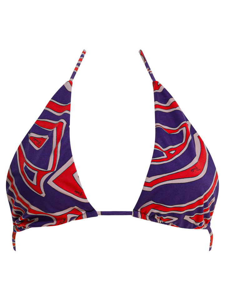 Pucci Triangle Bikini Top With Stamba Labirinto Swimwear - Purple | c72c7c4ec6d819b1116e45610def9771e74abe06