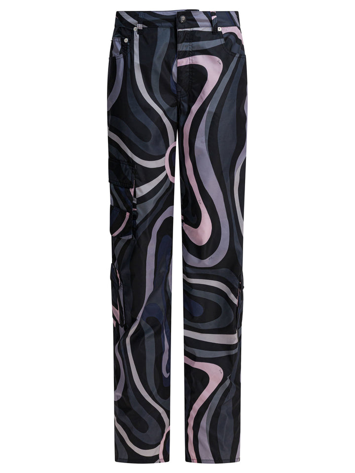 Pucci Marmo Print Cargo Pants Trousers - Black | 81ac3682b695303e595e5f8de6682f69a1885cb7