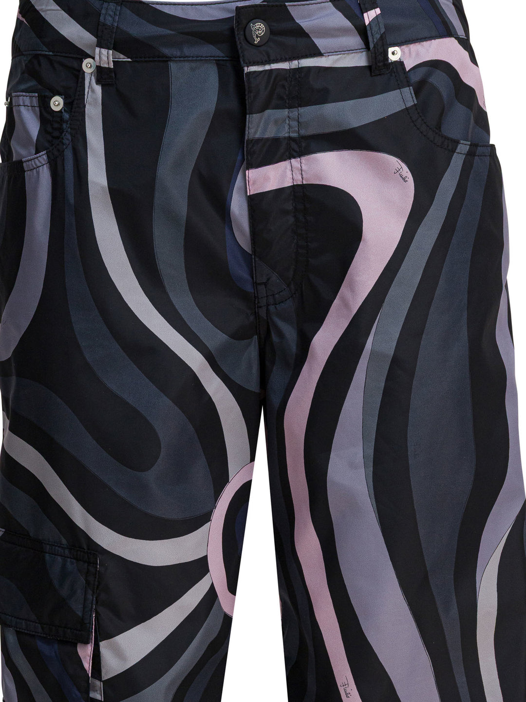 Pucci Marmo Print Cargo Pants Trousers - Black | 76a09df879ae52227cfdccb7a59890f584489bb1