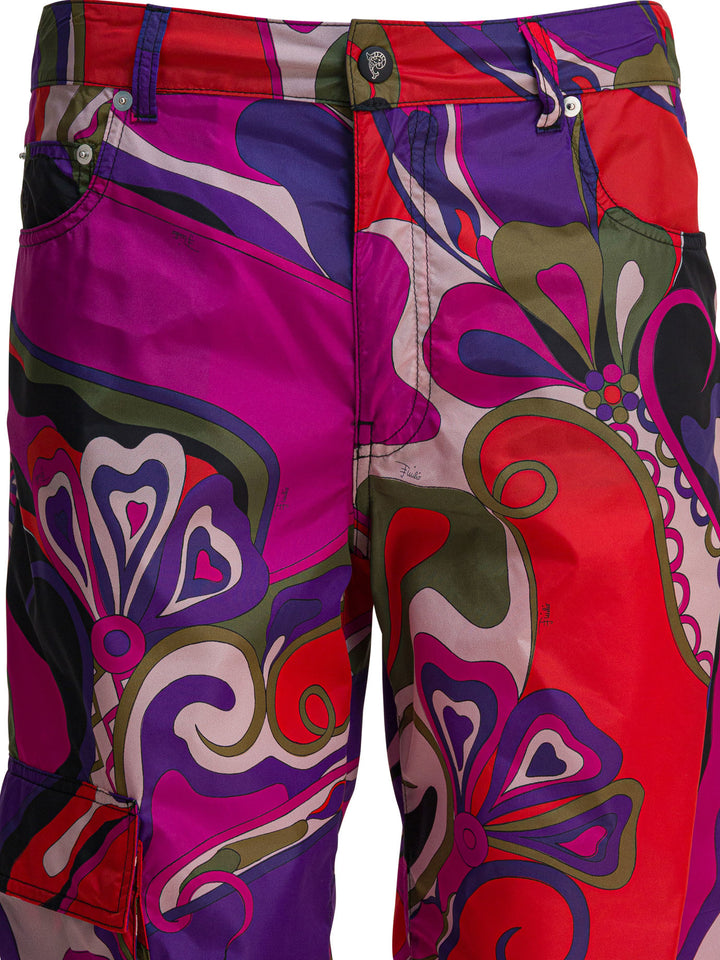 Pucci Cargo Pants With Orchidee Print Trousers - Purple | 110a84021bef7aa05cccd38cdb67065e6293c98a