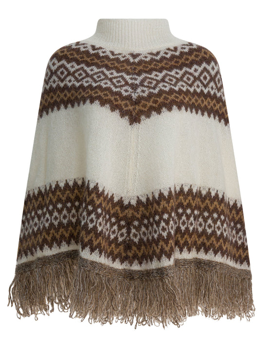 Anna Marie Poncho Jackets And Coats White