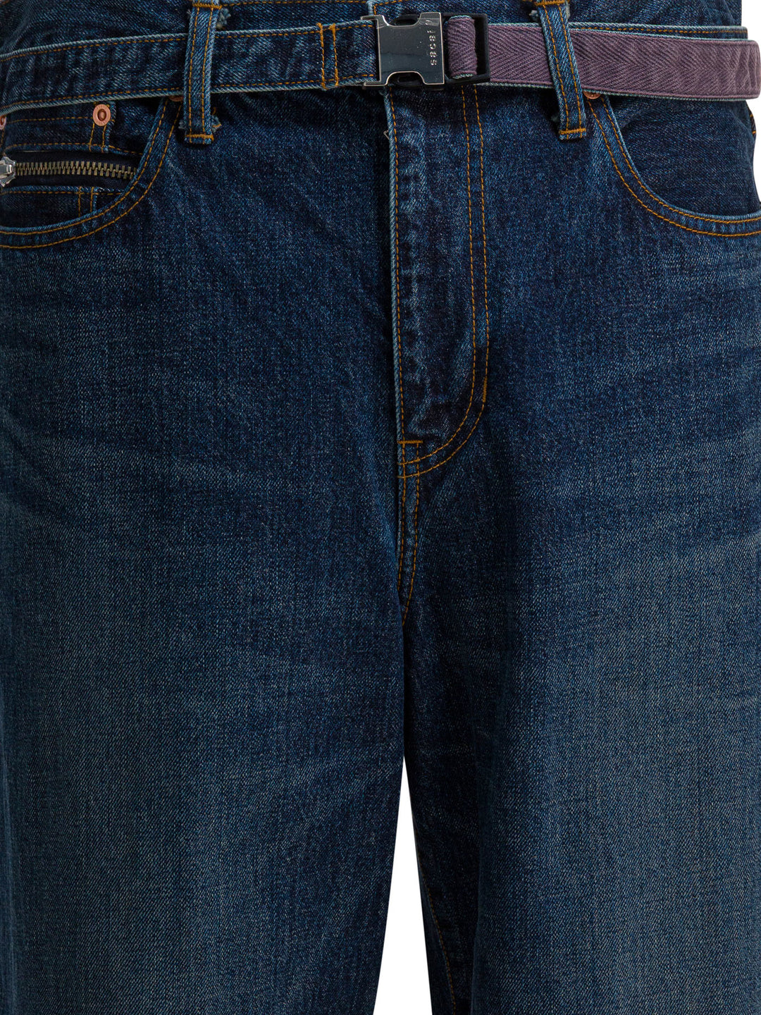Sacai Relaxed Fit Jeans - Blue | 14261f3615b7a5c534e632276484227973cf7626