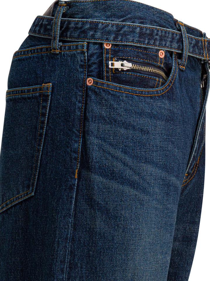 Sacai Relaxed Fit Jeans - Blue | 1c2f8ad77048d639b6c04e8bf3d0a209b9dccd07