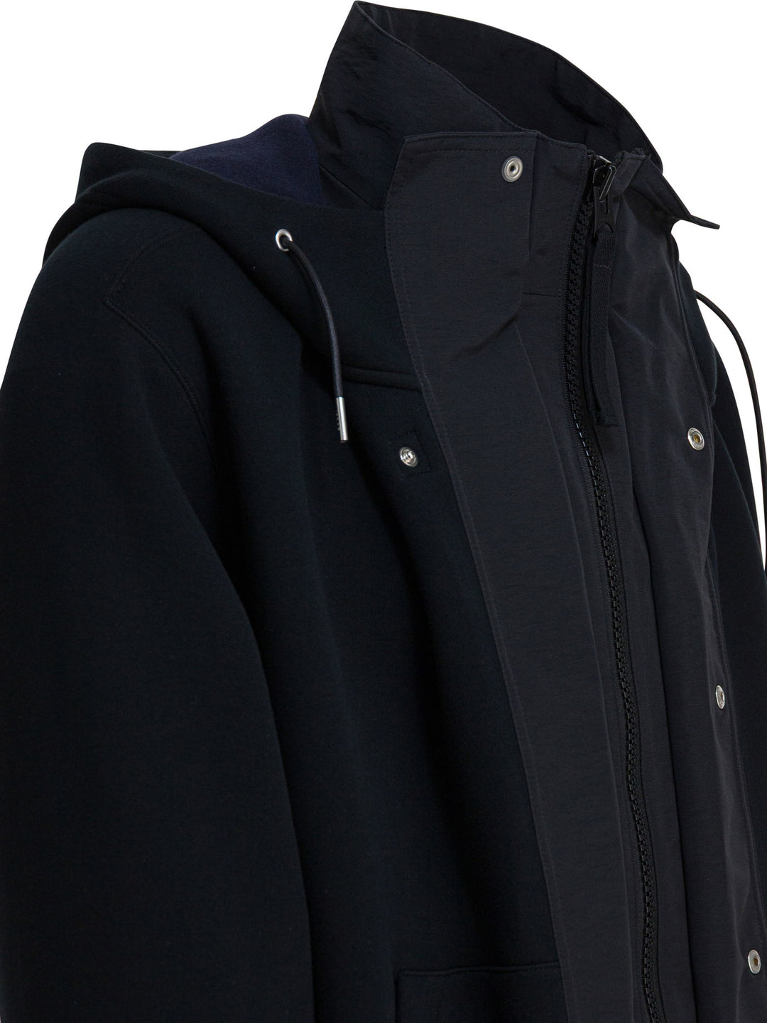 Sacai Sponge Sweat X Grosgrain Jackets and Coats - Black | ccded7a48e38e2a3f7e48c98a80eba96162c9301