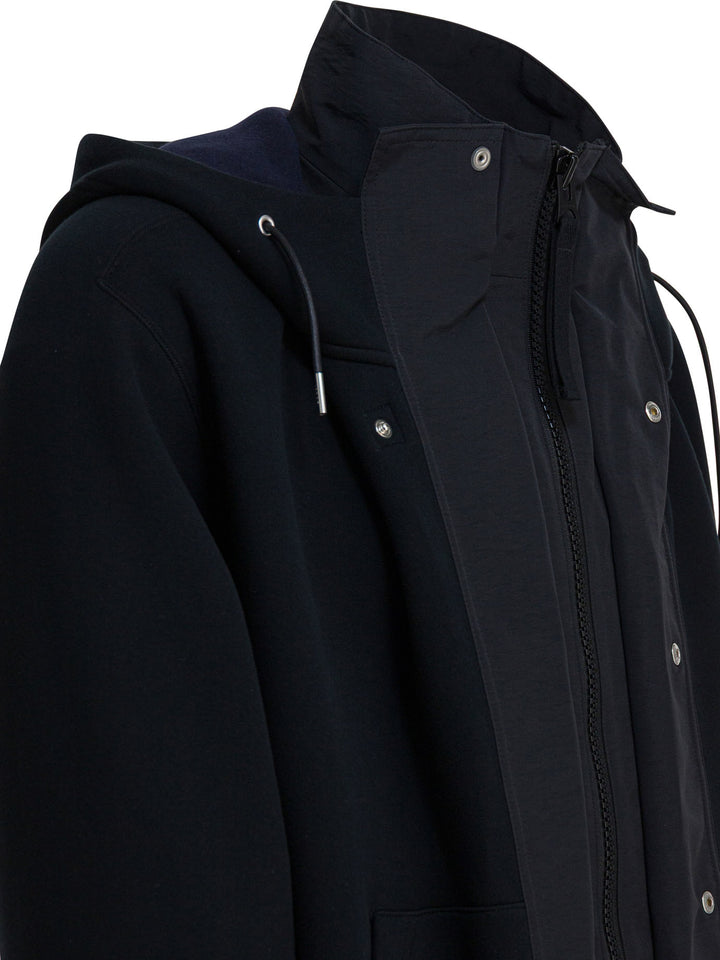 Sacai Sponge Sweat X Grosgrain Jackets and Coats - Black | ccded7a48e38e2a3f7e48c98a80eba96162c9301