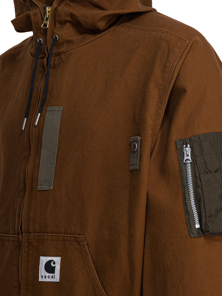 Sacai Sacai X Carhartt Wip Jackets and Coats - Brown | 81adbac786b338f90b6e885e73ce0797d5b36e6b