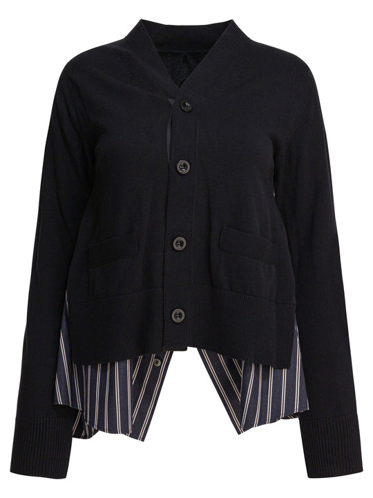 Cotton Cardigan Knitwear Black