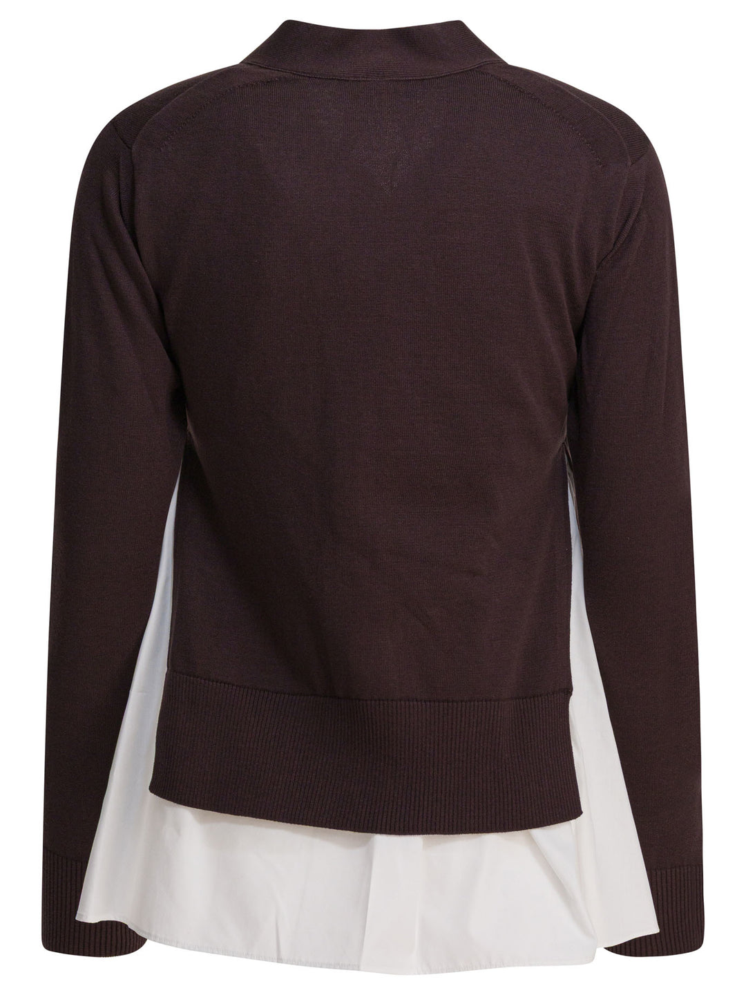 Sacai Cotton Cardigan Knitwear - Brown | be2e5fcc115e9e2d257541d5c5646a130d51289a