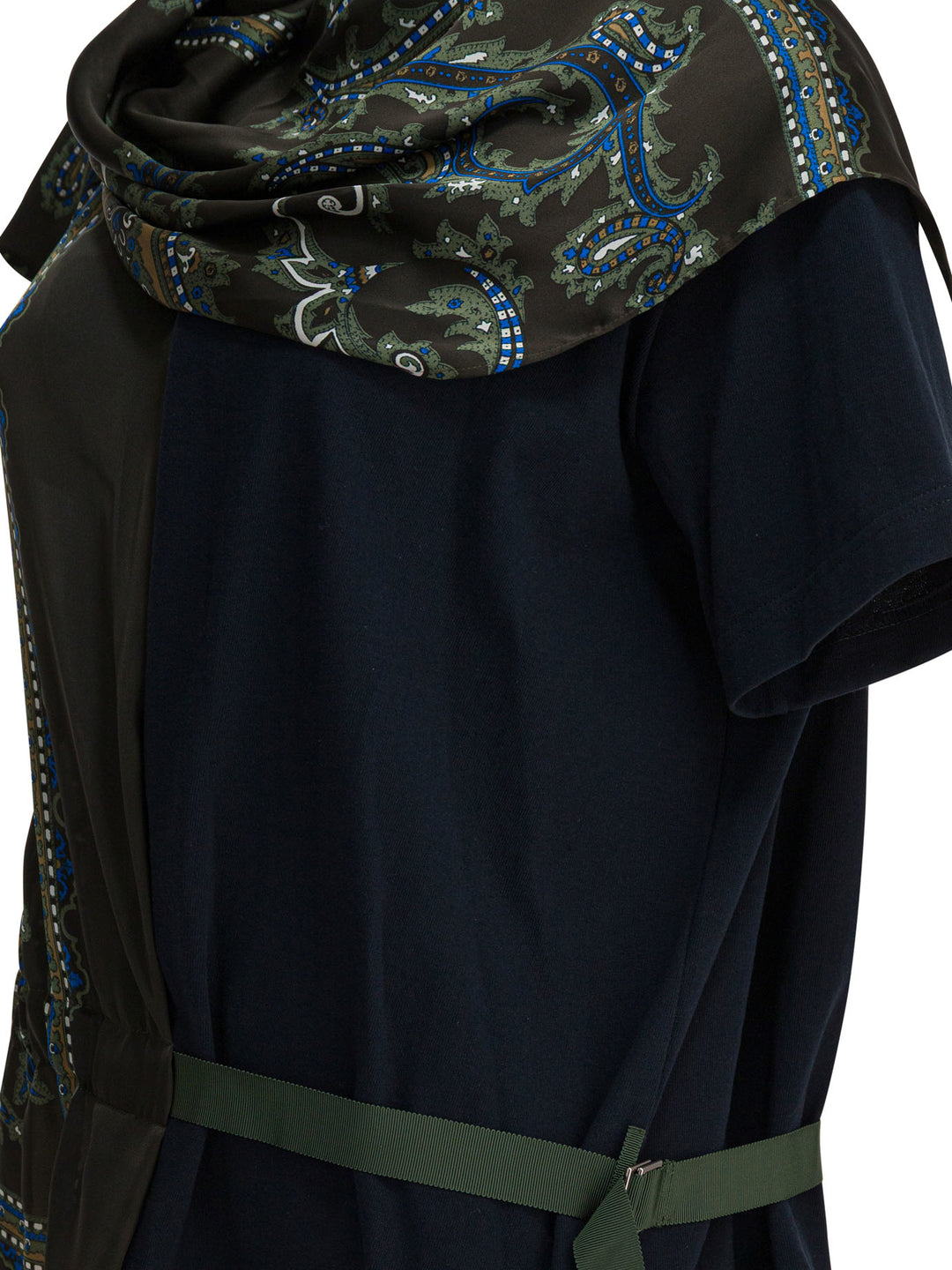 Sacai Cotton T-Shirt With Paisley Print T-shirts - Blue | c99dabb2ea14c8ee6acc87849576966b2456446e