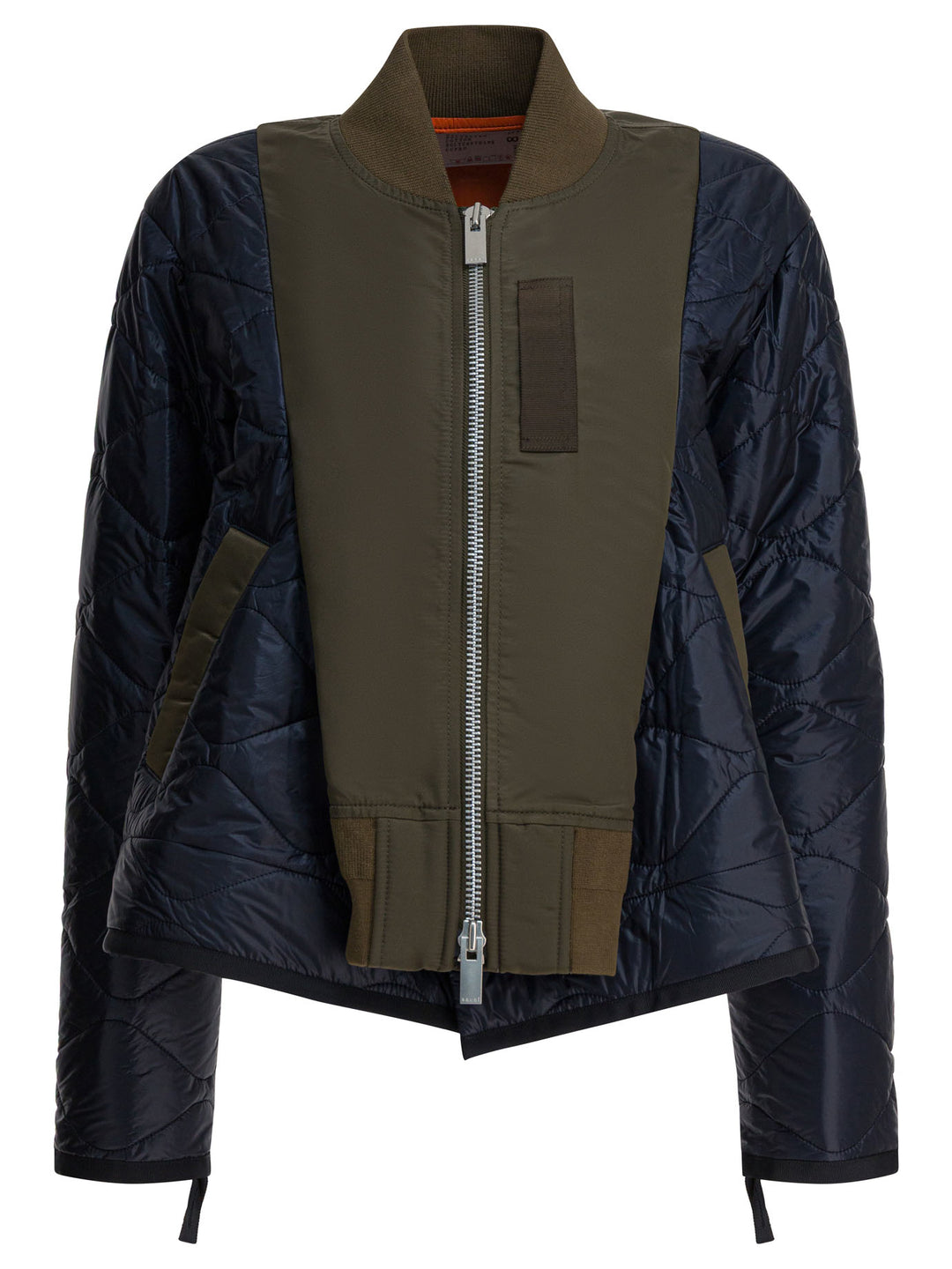 Sacai Bimaterial Bomber Jacket Jackets and Coats - Green | 1f33af545d80a1591501f40b70dc748eb1ea52b9