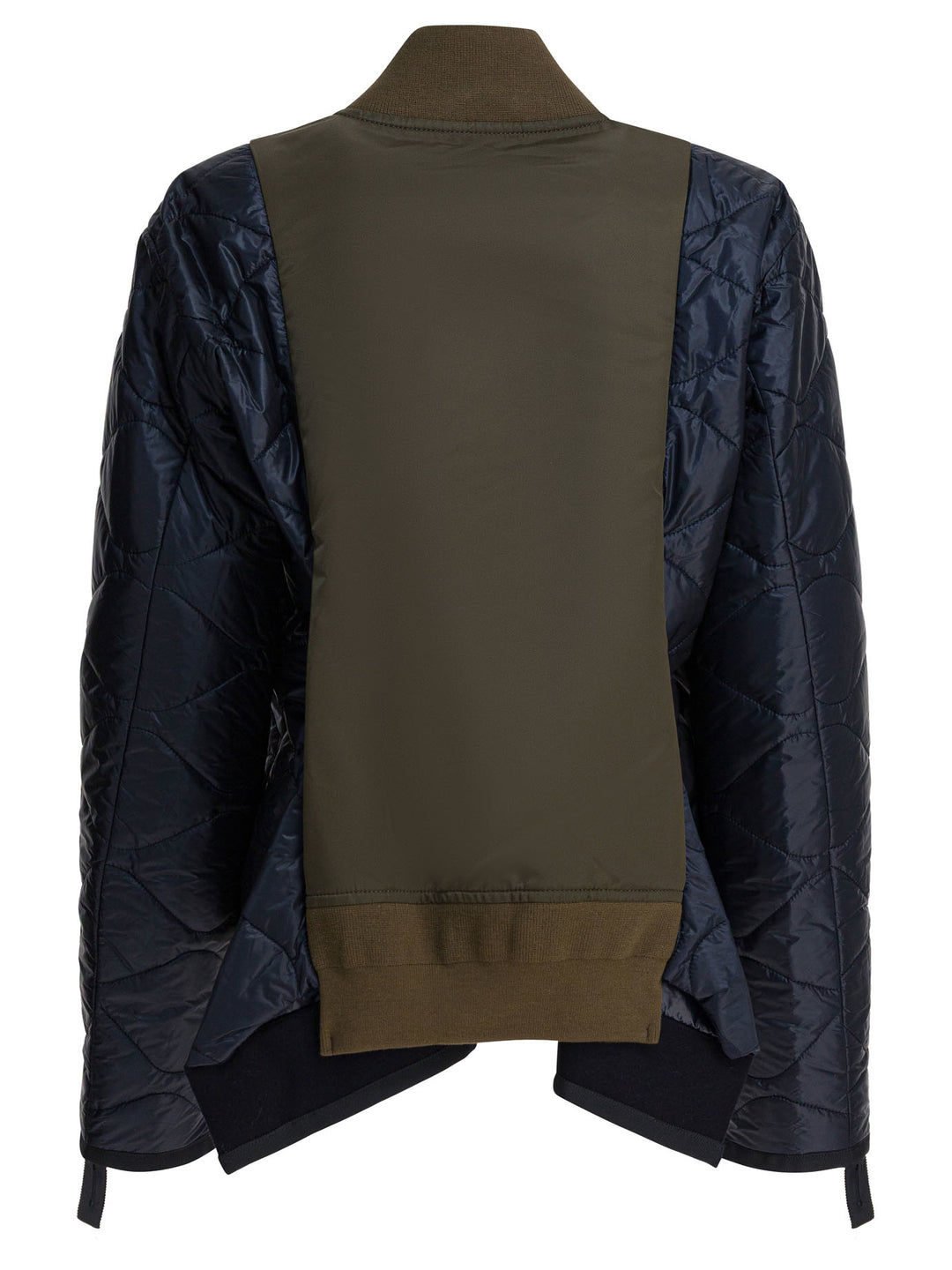 Sacai Bimaterial Bomber Jacket Jackets and Coats - Green | 381850d97ee170effcd58f11ea03109237f377b8