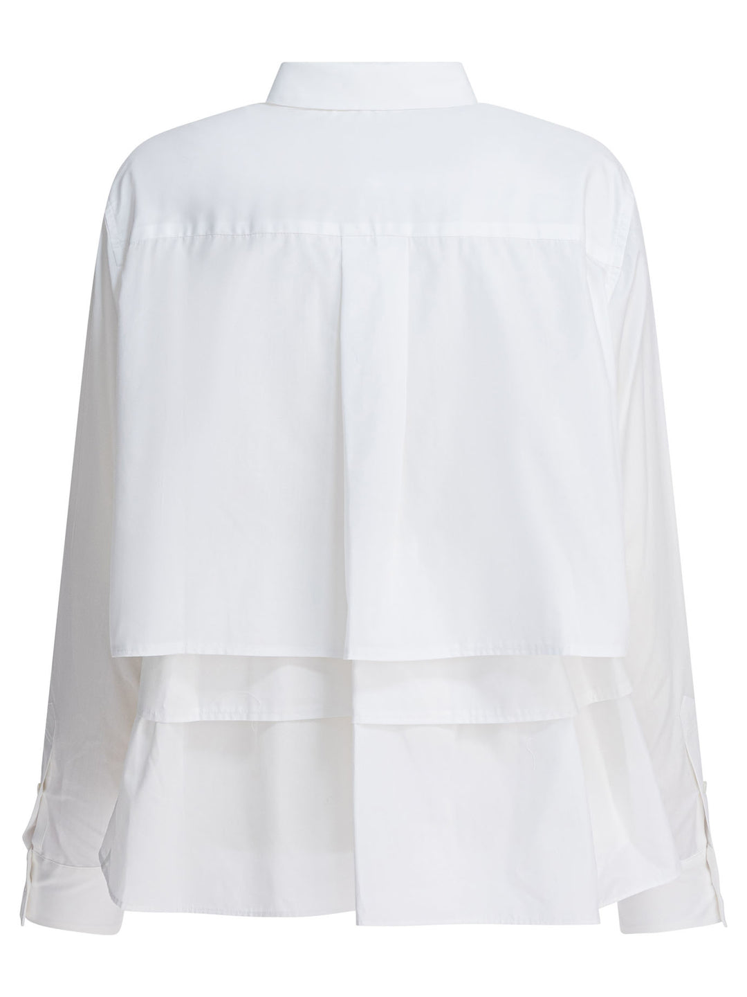 Sacai Cotton Popline Shirt Shirts - White | 6f283bab6d9ed69326b361ea1b98697ec8195d62