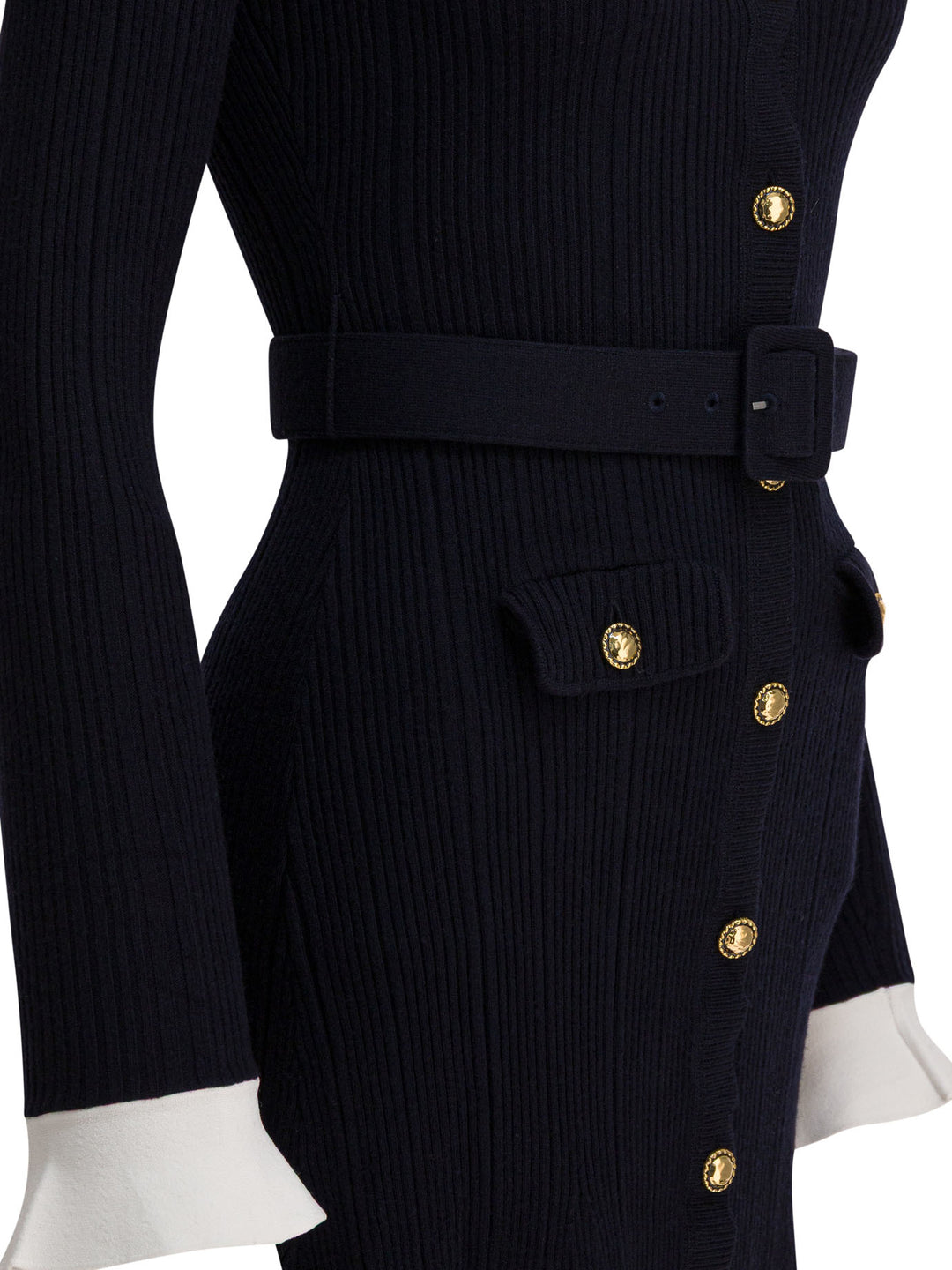 Self-Portrait Viscose Knit Midi Dress Dresses - Blue | 8e77f814b2095029e81a8409bac579b76392a22e